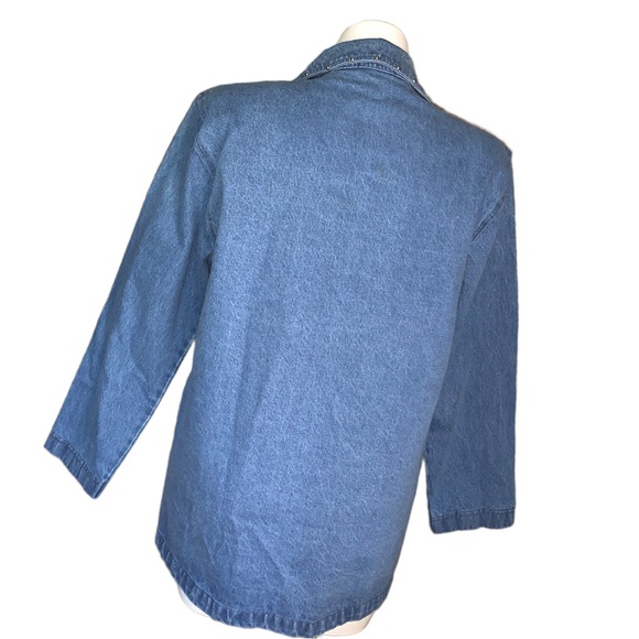 The Blue Denim Rodeo Cowgirl Western Blazer Jacket, Size L - Picture 4 of 16